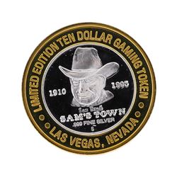 .999 Silver Sam's Town Las Vegas $10 Casino Gaming Token Limited Edition