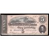 Image 1 : 1864 $5 The Confederate States of America Note