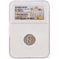 Roman Empire AD 161-169 Lucius Verus AR Denarius Coin NGC VF