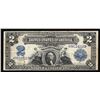 Image 1 : 1899 $2 Mini Porthole Silver Certificate Note - Pinholes