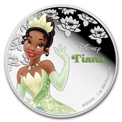 2016 $2 Disney Princess Tiana .999 Fine Silver Proof Coin