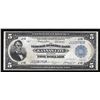 Image 1 : 1918 $5 Large Size National Currency Note Kansas City Missouri