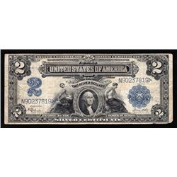 1899 $2 Mini Porthole Silver Certificate Note