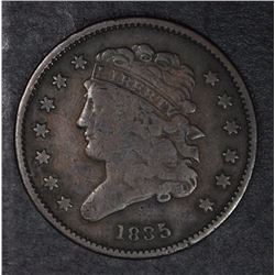 1835 HALF CENT FINE/VF