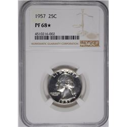 1957 WASHINGTON QUARTER, NGC PF-68* ( STAR )