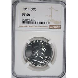 1961 FRANKLIN HALF DOLLAR, NGC PF-68