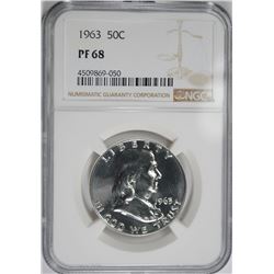 1963 FRANKLIN HALF DOLLAR, NGC PF-68