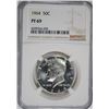 Image 1 : 1964 KENNEDY HALF DOLLAR, NGC PF-69!