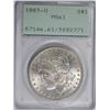 Image 1 : 1883-O MORGAN SILVER DOLLAR, PCGS MS-61  "RATTLER" HOLDER