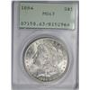 Image 1 : 1884 MORGAN SILVER DOLLAR, PCGS MS-63 "RATTLER" HOLDER