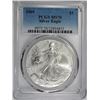 Image 1 : 2005 AMERICAN SILVER EAGLE, PCGS MS-70  PCGS PRICE GUIDE=300.00