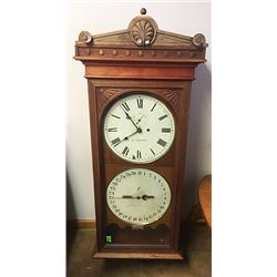 Seth Thomas Double Dial No. 13 Office Calendar Wall