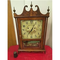 Silas Hoadley  Upside Down  Pillar and Scroll Clock