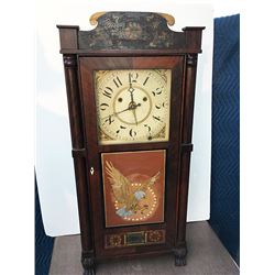 Silas Hoadley Tall Mantel Upside Down Clock