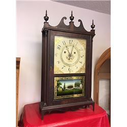 Silas Hoadley  Upside-Down  Pillar and Scroll Clock