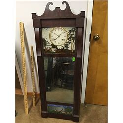 1818 Joseph Ives 54" Column w/Mirror Clock