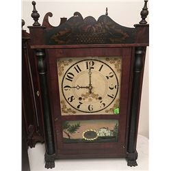 Antique Empire Stenciled Shelf Clock