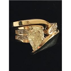 14kt Gold Ladies 1.12ct Canary Diamond Ring