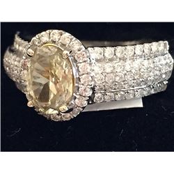 14kt Gold Ladies Canary Diamond Ring