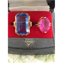 2 Rose Gold Russian Estate Rings