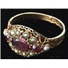 Image 1 : Ladies Amethyst and Pearl Ring