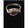 Image 2 : Ladies Amethyst and Pearl Ring