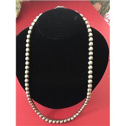 24" Sterling Silver Beads Necklace