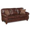 Image 2 : Leather Sofa and Ottoman