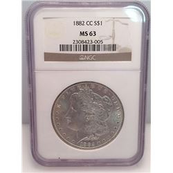 1882 CC Morgan Silver Dollar