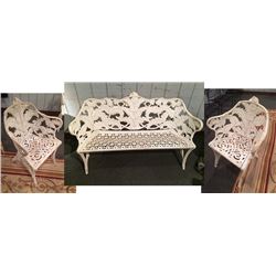 3 Piece Victorian Cast Iron Garden Set