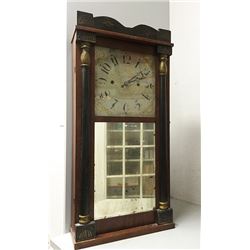 Burr & Chittenden Mahogany Looking Glass Shelf Clock