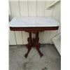 Image 1 : Walnut Eastlake Style Marble Top Table