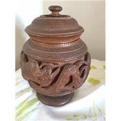 Walnut Carved Humidor