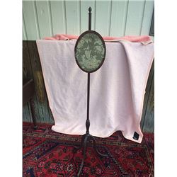 Early American Antique Pole Screen