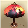 Image 1 : Reverse Painted Table Lamp