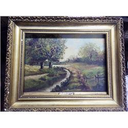 Antique Oil Painting, Signed James Purcell