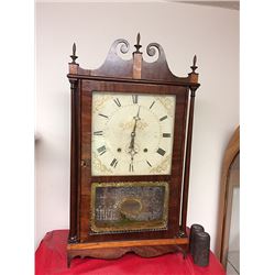 Early Eli Terry Pillar and Scroll Clock