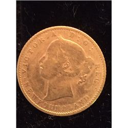 1881 Newfoundland 2 Dollar Gold Coin