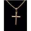 Image 1 : 14kt Gold Cross and Chain