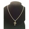 Image 2 : 14kt Gold Cross and Chain