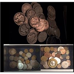34 Silver Dimes and Mixed Coins
