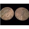 Image 2 : 2 Peace Silver Dollars, 1922 and 1924