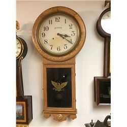 Ingraham Oak Regulator Clock
