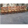 Image 1 : 9 Oak Cained Chairs