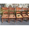 Image 2 : 9 Oak Cained Chairs