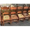 Image 3 : 9 Oak Cained Chairs