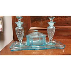 Ladies Depression Glass Dresser Set