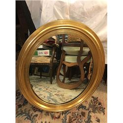 Oval Gold Gilt Mirror