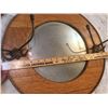 Image 5 : Antique Round Oak Mirror
