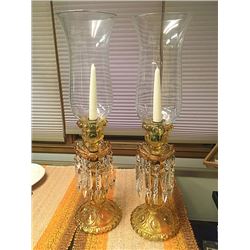 Amber Glass Girandoles